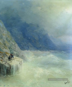  style - roches dans la brume 1890 Romantique Ivan Aivazovsky russe